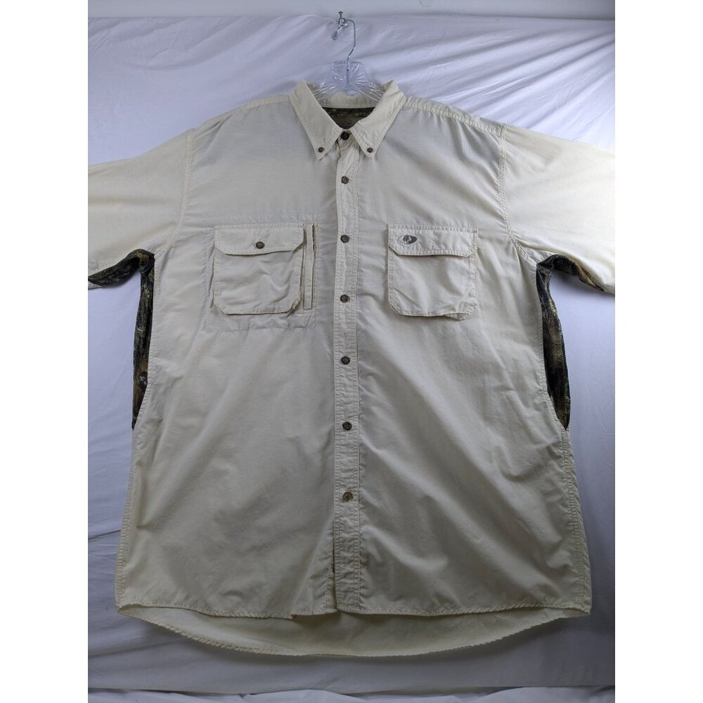 Mossy Oak Men 2X Pathfinder Long Sleeve Button-Down Fishing Hunting Vented Shirt